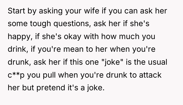 Start by asking your wife if you can ask her...