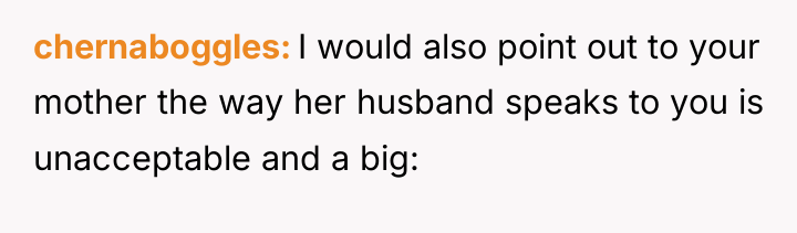 chernaboggles I would also point out to your mother the...