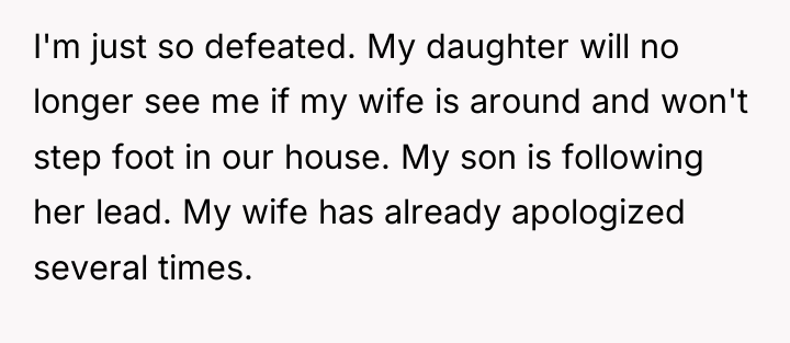 I'm just so defeated. My daughter will no longer see...
