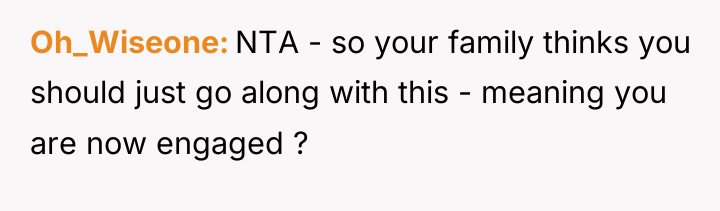 Oh_Wiseone NTA - so your family thinks you should just...