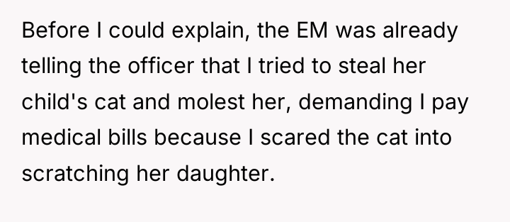 Before I could explain, the EM was already telling the...