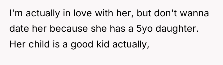 I'm actually in love with her, but don't wanna date...