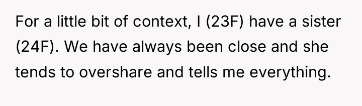 For a little bit of context, I (23F) have a...