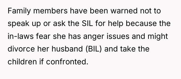 Family members have been warned not to speak up or...