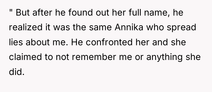 " But after he found out her full name, he...