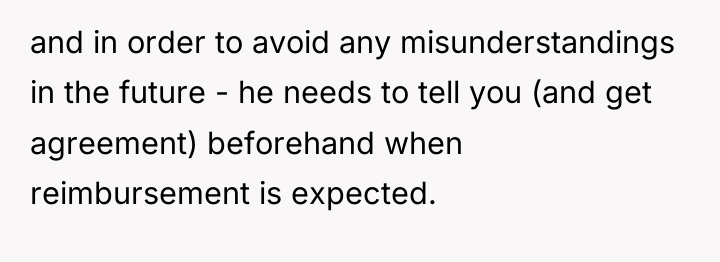 and in order to avoid any misunderstandings in the future...