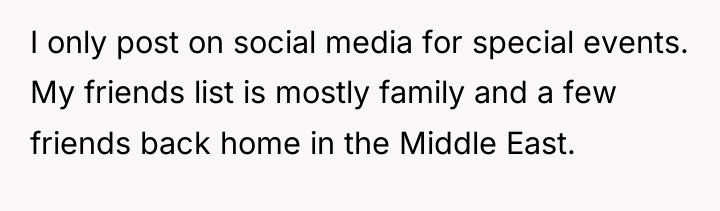 I only post on social media for special events. My...