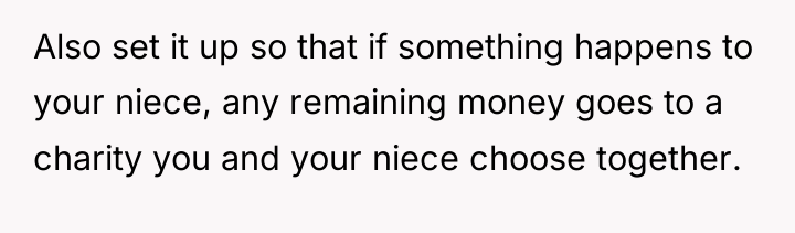 Also set it up so that if something happens to...