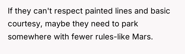 If they can't respect painted lines and basic courtesy, maybe...