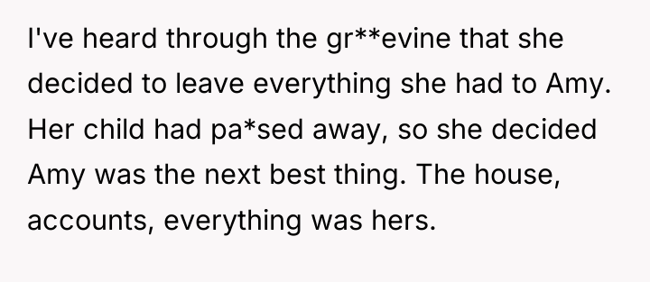 I've heard through the gr**evine that she decided to leave...