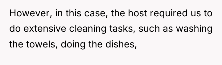 However, in this case, the host required us to do...