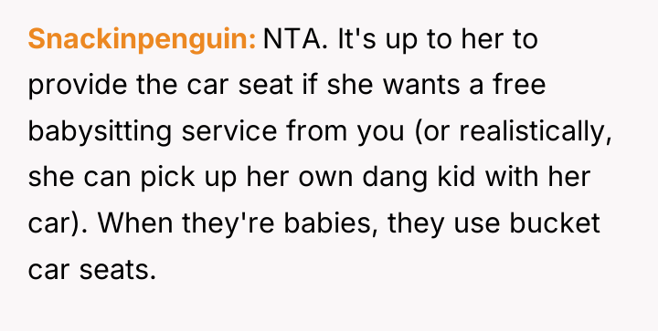 Snackinpenguin NTA. It's up to her to provide the car...
