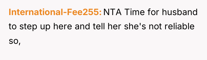 International-Fee255 NTA Time for husband to step up here and...