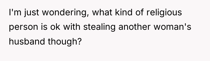 I'm just wondering, what kind of religious person is ok...
