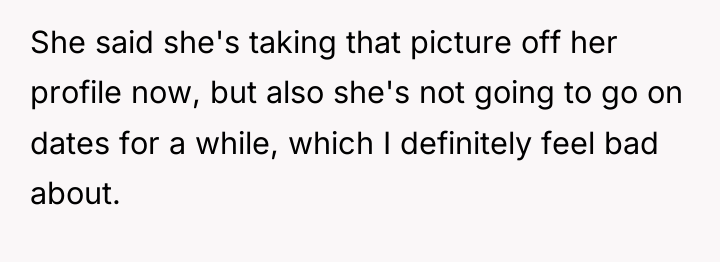 She said she's taking that picture off her profile now,...