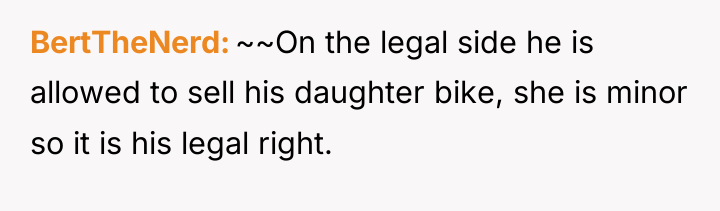 BertTheNerd ~~On the legal side he is allowed to sell...
