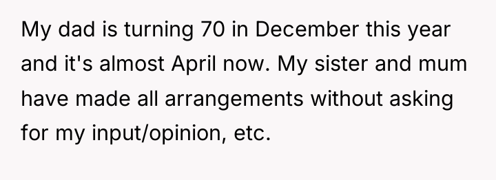My dad is turning 70 in December this year and...
