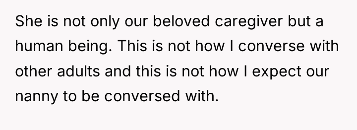 She is not only our beloved caregiver but a human...