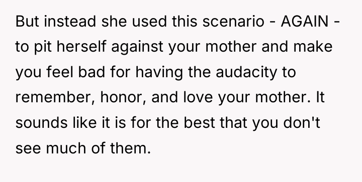 But instead she used this scenario - AGAIN - to...