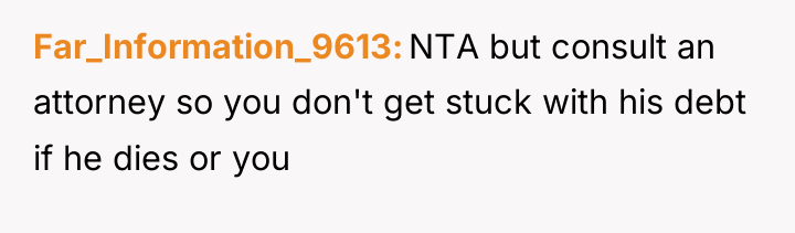 Far_Information_9613 NTA but consult an attorney so you don't get...