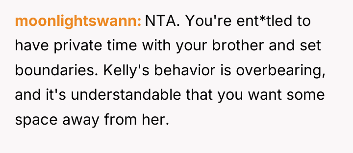 moonlightswann NTA. You're ent*tled to have private time with your...