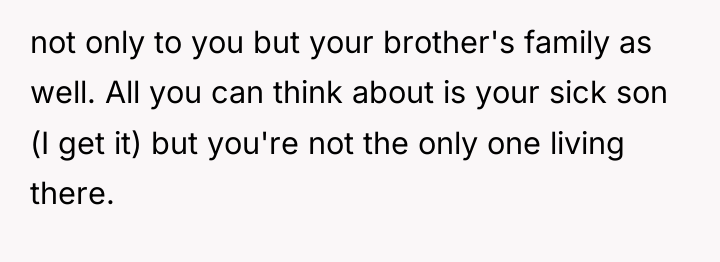 not only to you but your brother's family as well....