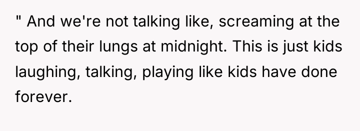 " And we're not talking like, screaming at the top...