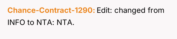 Chance-Contract-1290 Edit: changed from INFO to NTA: NTA.