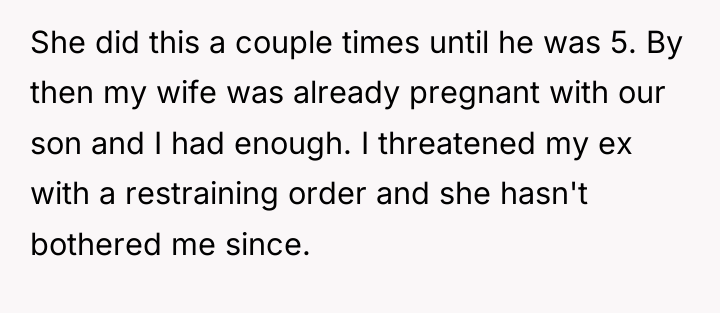 She did this a couple times until he was 5....