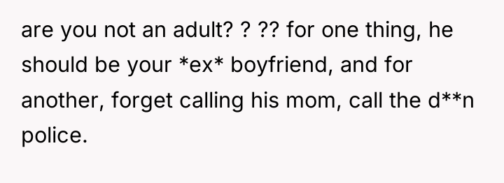 are you not an adult? ? ?? for one thing,...