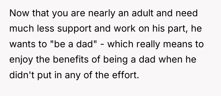 Now that you are nearly an adult and need much...