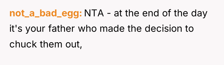not_a_bad_egg NTA - at the end of the day it's...