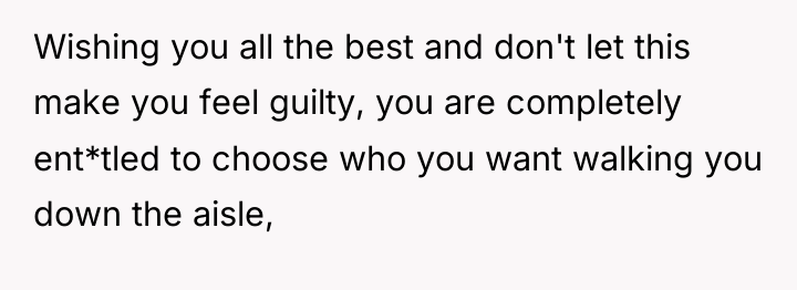 Wishing you all the best and don't let this make...