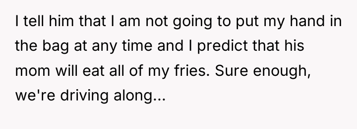 I tell him that I am not going to put...