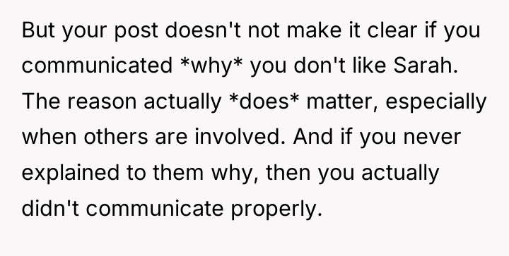 But your post doesn't not make it clear if you...