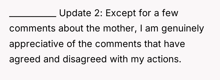 ___________ Update 2: Except for a few comments about the...