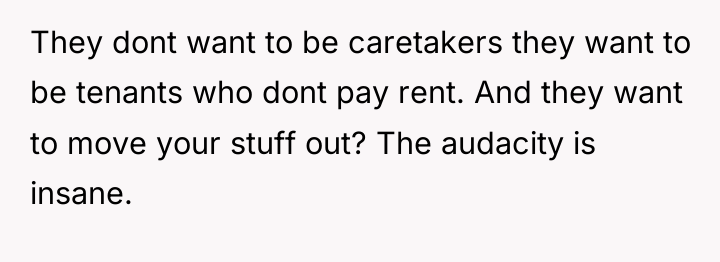 They dont want to be caretakers they want to be...
