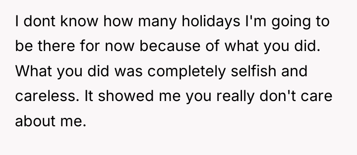 I dont know how many holidays I'm going to be...