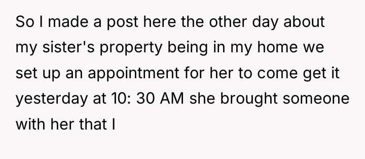 So I made a post here the other day about...