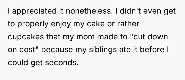 I appreciated it nonetheless. I didn't even get to properly...