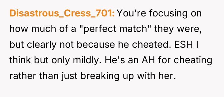 Disastrous_Cress_701 You're focusing on how much of a "perfect match"...