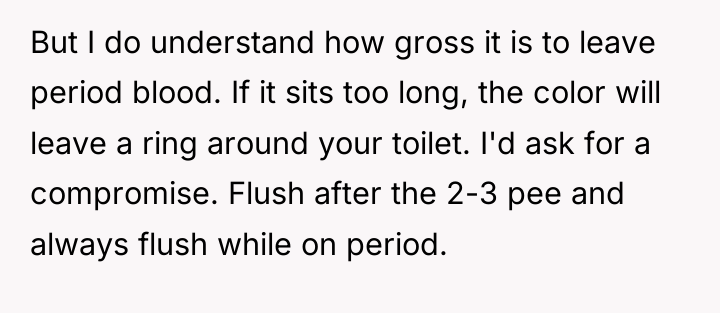 But I do understand how gross it is to leave...