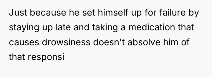 Just because he set himself up for failure by staying...