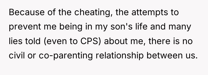 Because of the cheating, the attempts to prevent me being...
