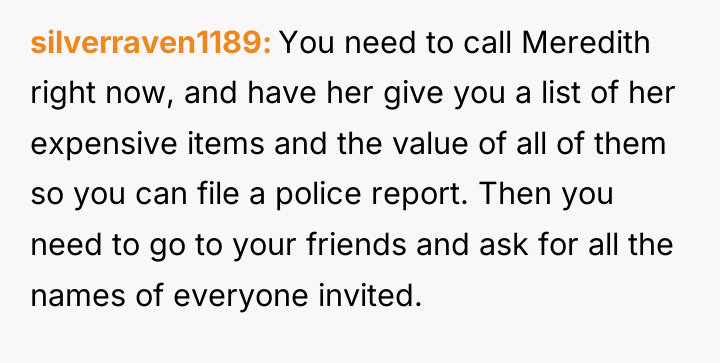 silverraven1189 You need to call Meredith right now, and have...