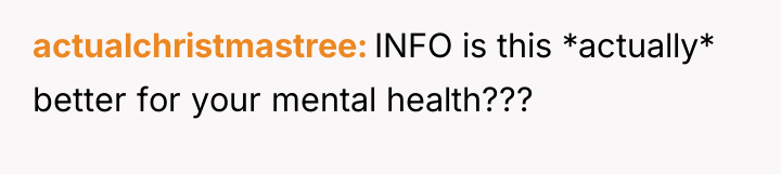 actualchristmastree INFO is this *actually* better for your mental health???