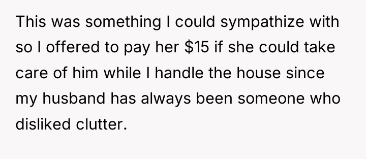 This was something I could sympathize with so I offered...