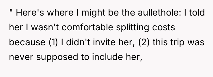 " Here's where I might be the aullethole: I told...
