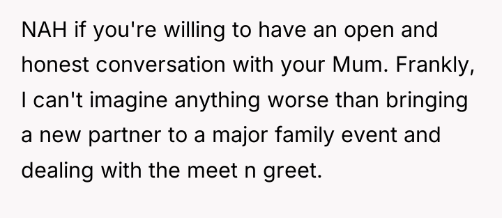 NAH if you're willing to have an open and honest...