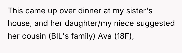 This came up over dinner at my sister's house, and...